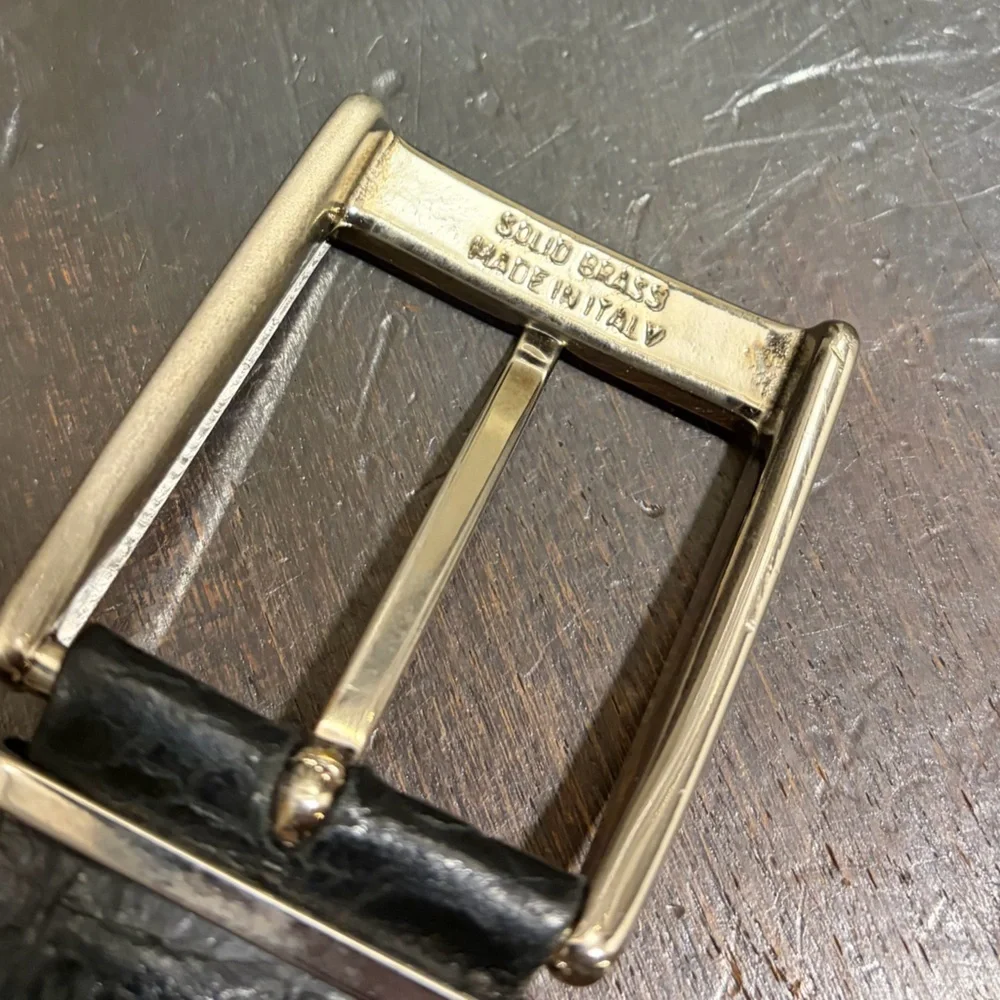 Roger Gimenez Dress Belt with Silver Buckle